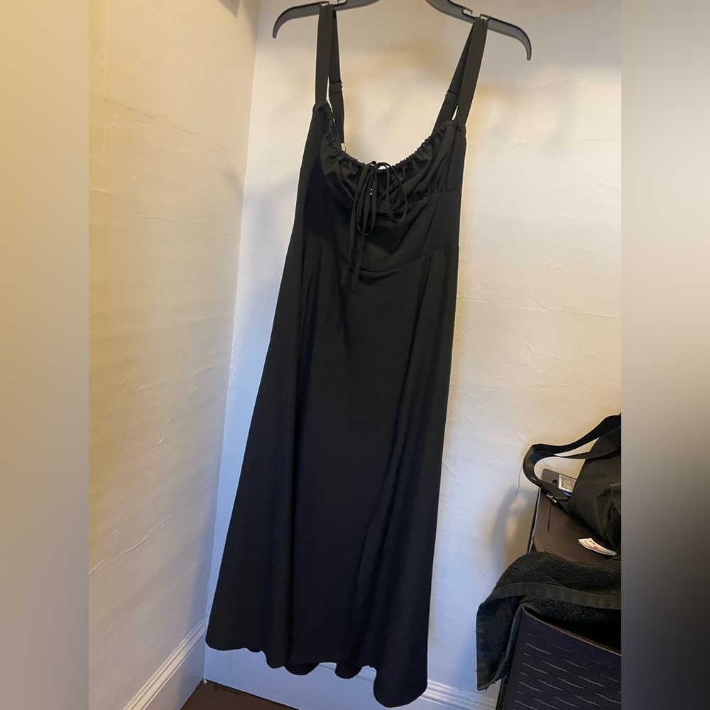 Black Milkmaid Dress